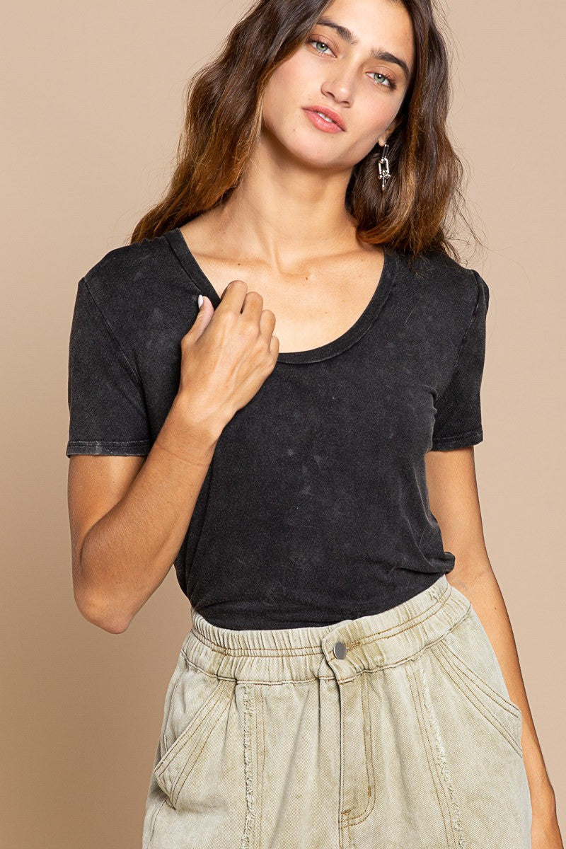 Vintage scoop Neck tee