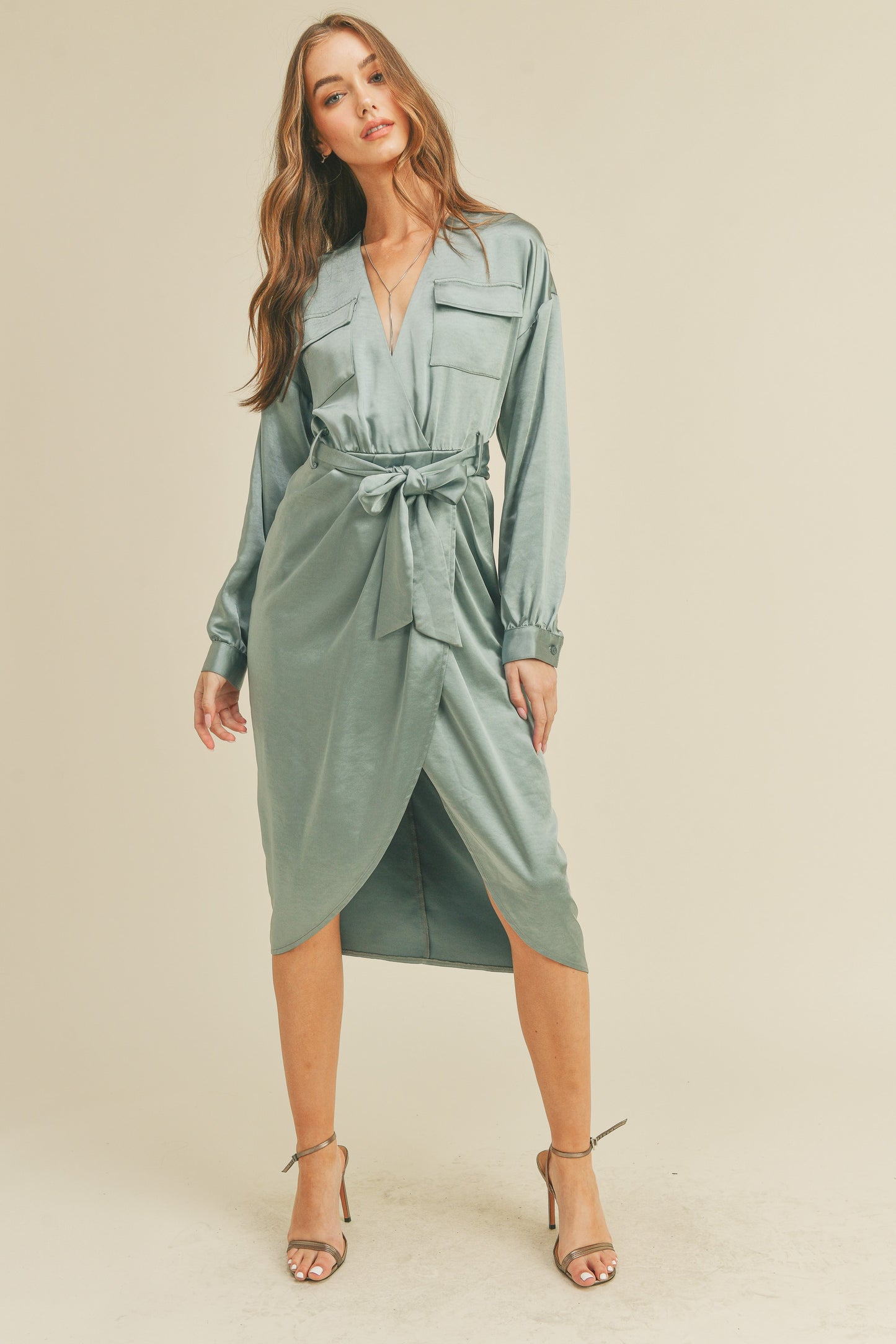 Satin Midi Dress