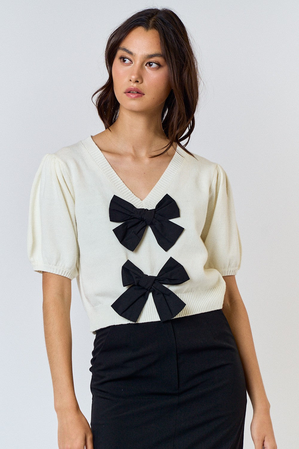 Bow Front Sweater