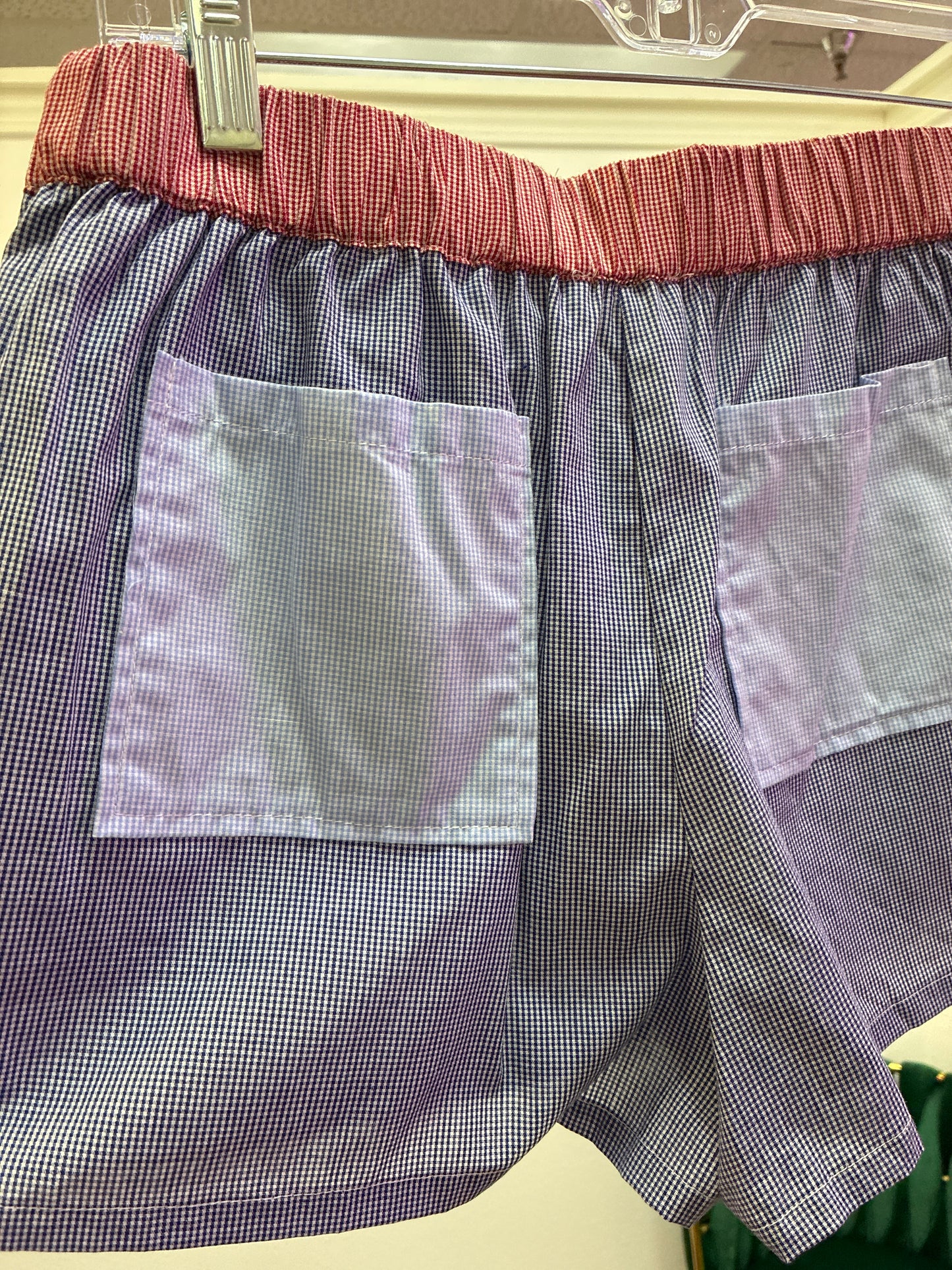 Contrast Multicolor Gingham Shorts