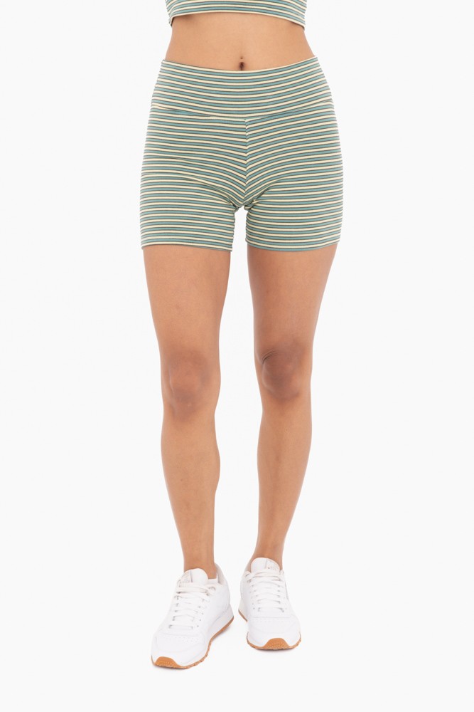 Striped Biker Shorts