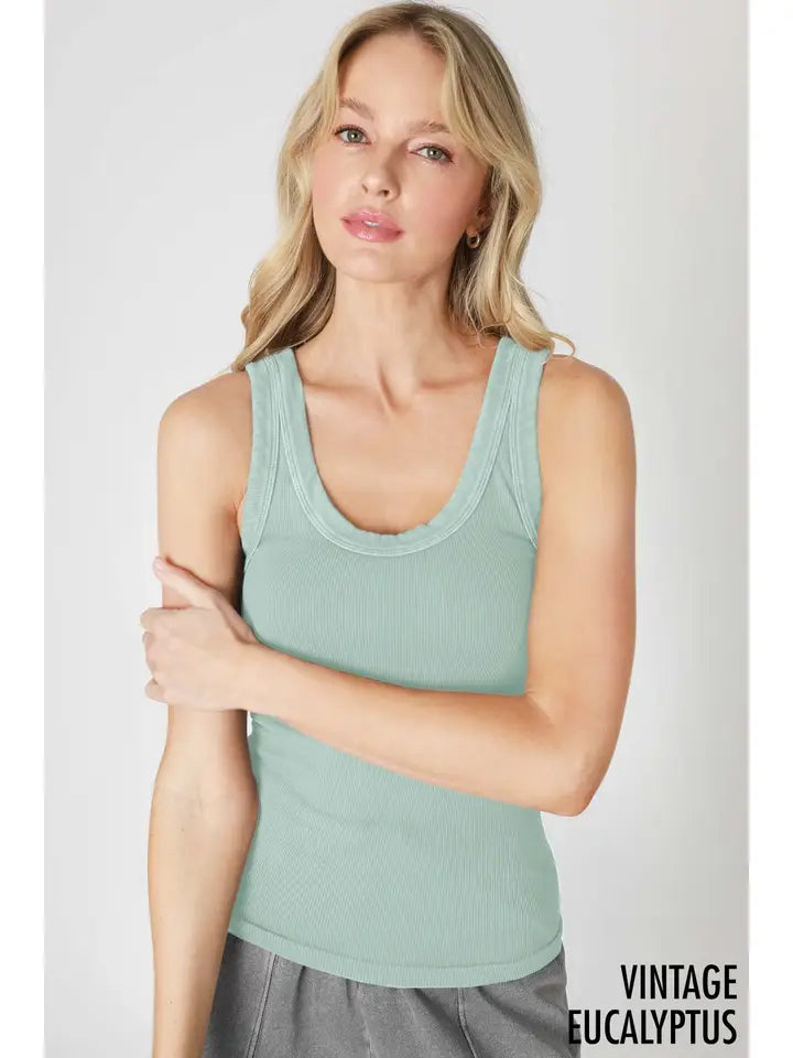 Vintage Reversible Ribbed Tank