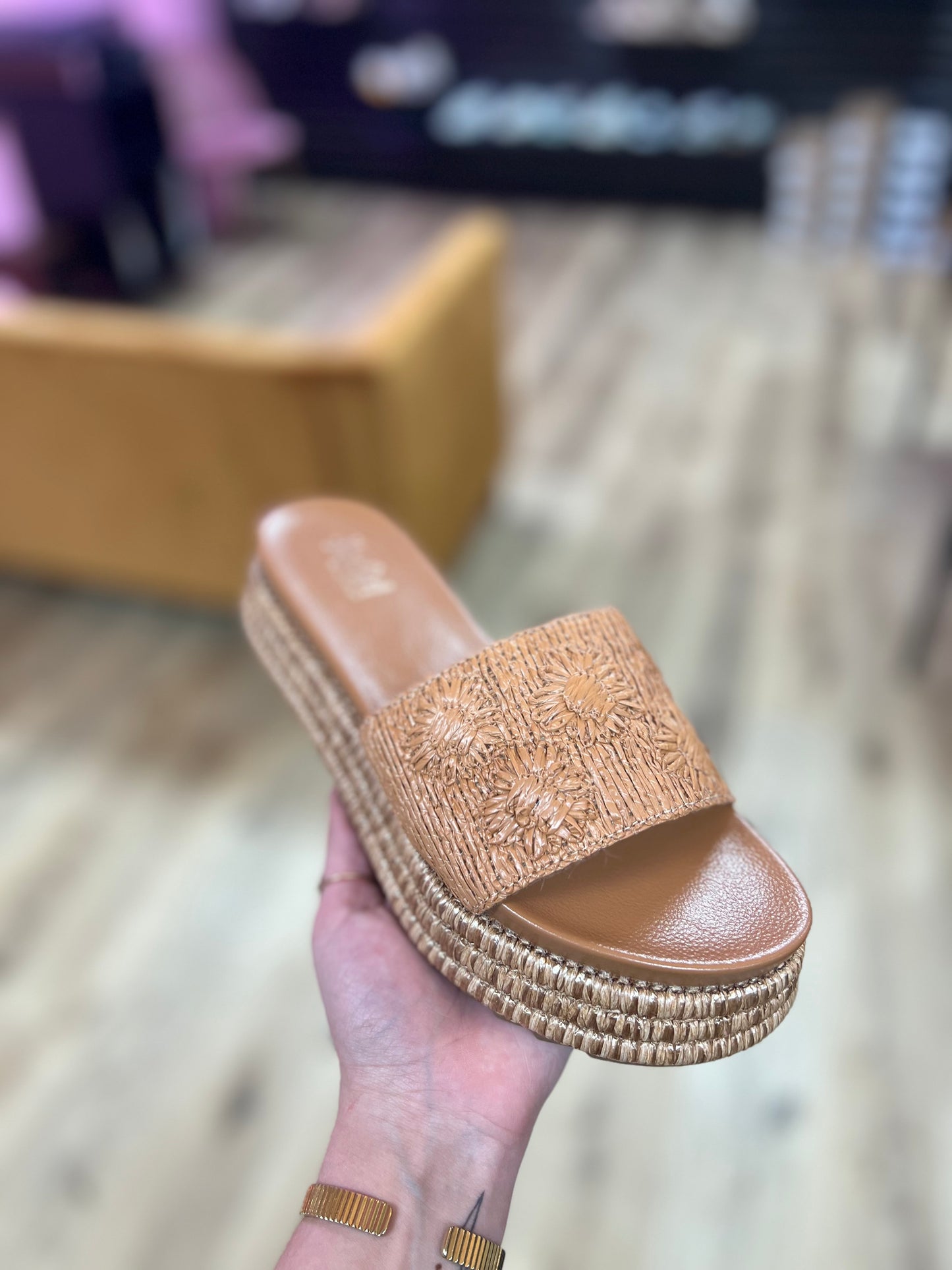 Natural Platform Sandal