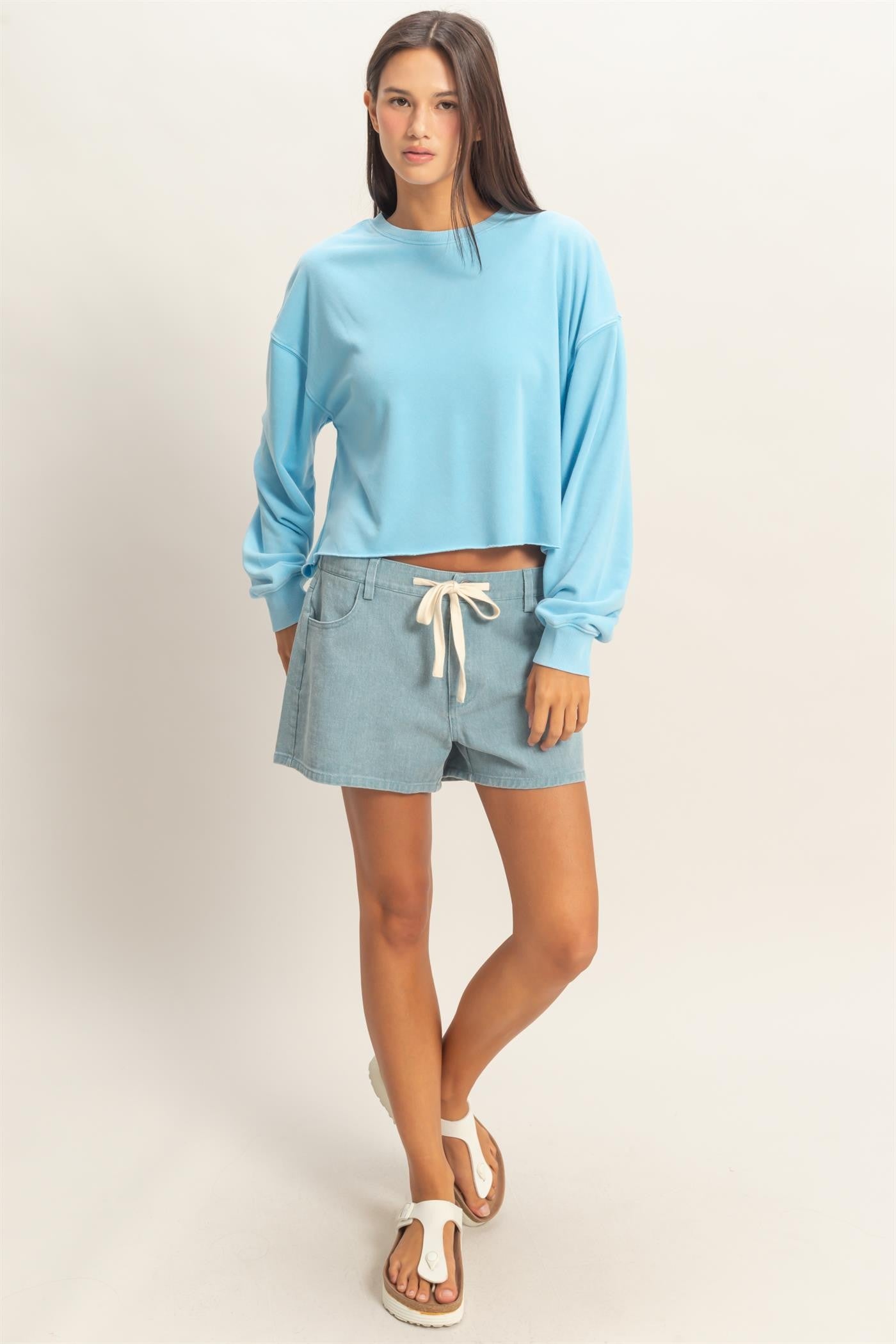 Washed Pocket Crew Neck T-shirt