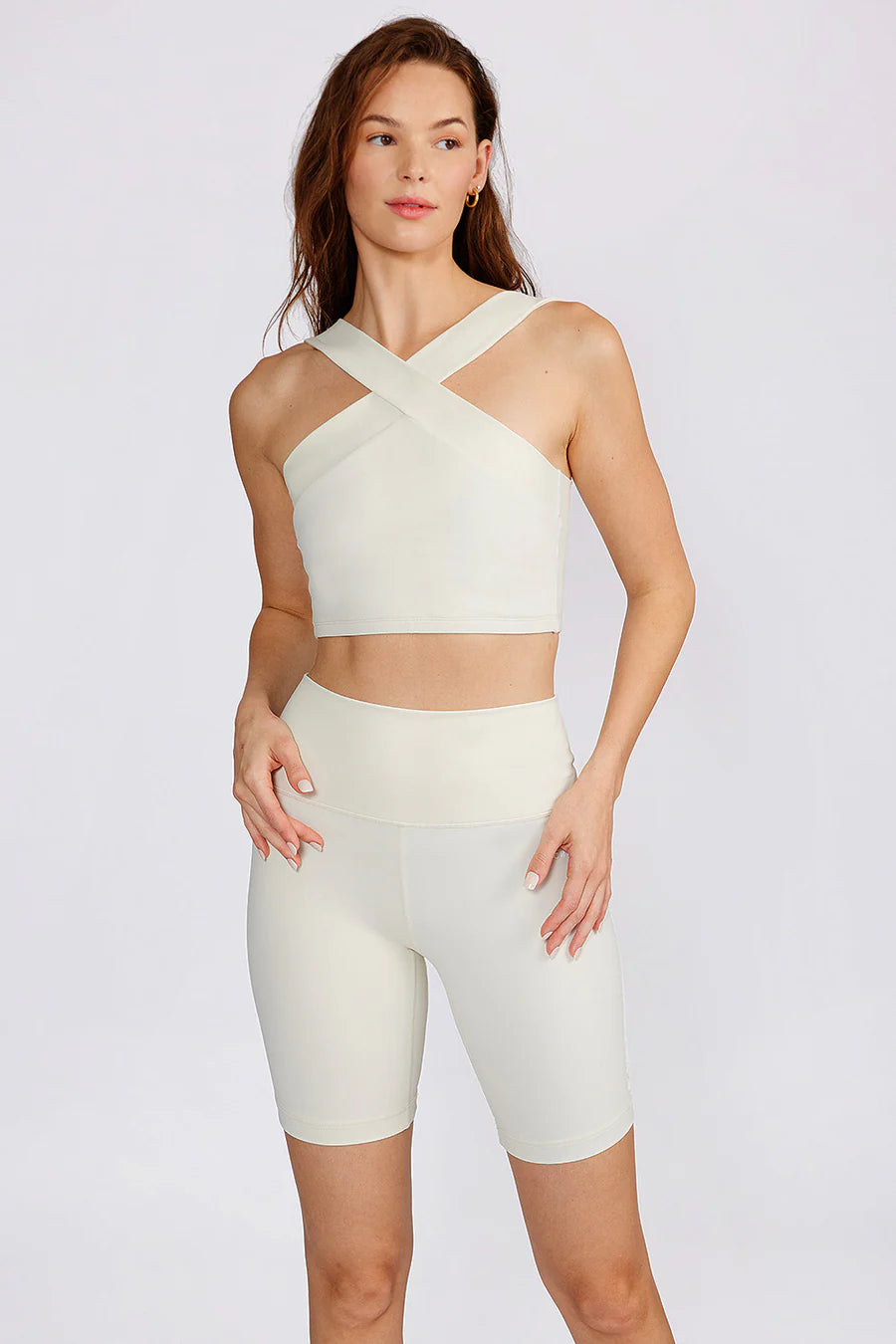 Cross Neck Bra Cream