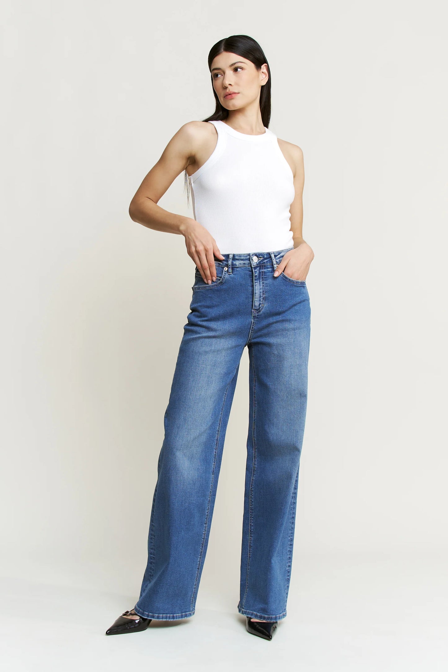 High Rise Wide Leg