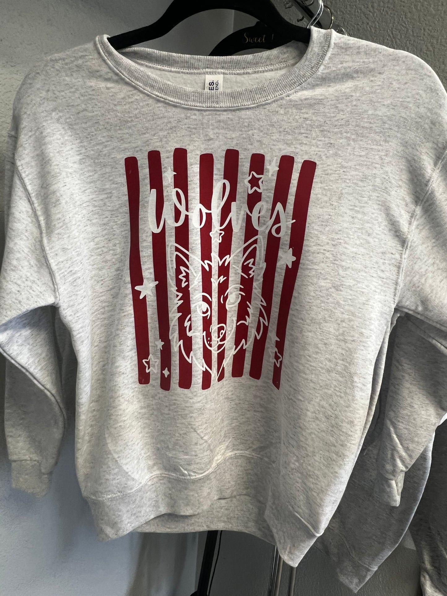 Striped Mascot Spirit Sweatshirt