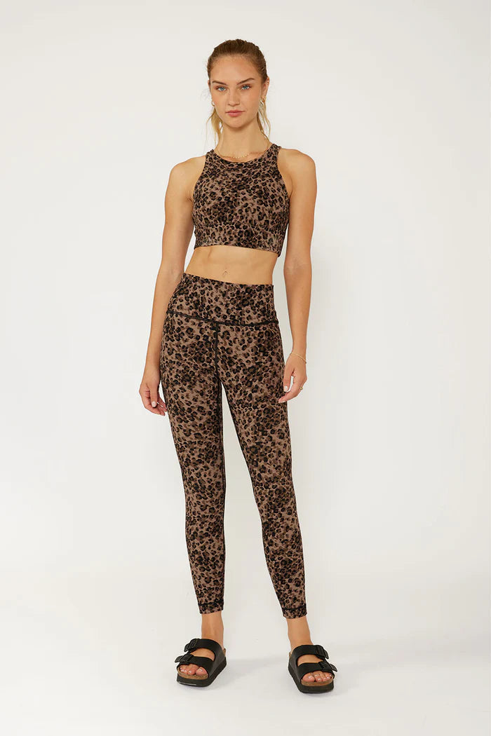 Nancy Ribbed Legging in Oyster Cheetah