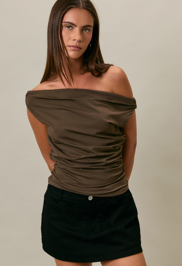 Off the Shoulder Top with Ruching