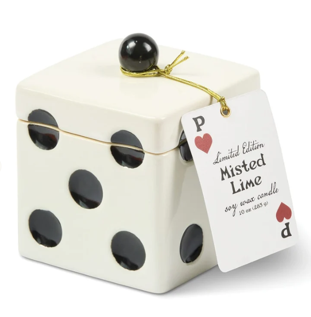 Lucky Dice 10 oz Candle Misted Lime