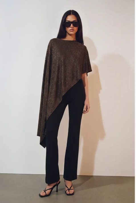 Chic Shimmer Long Cape Top