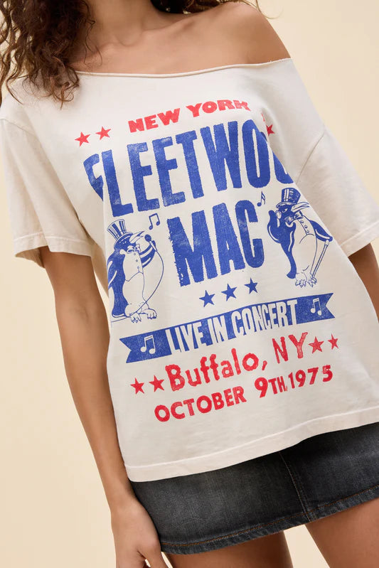 Fleetwood Mac Live-In-Concert Off The Shoulder Tee
