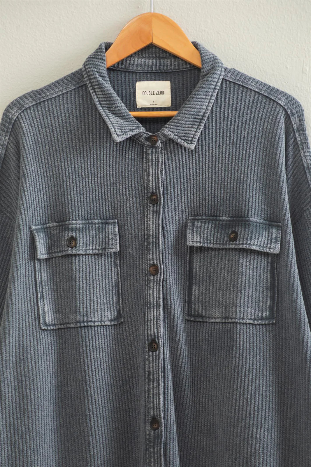 Grey Waffle Shacket