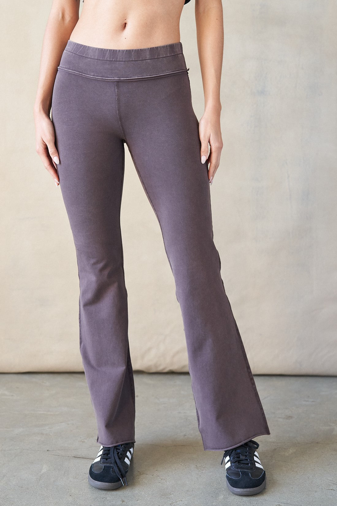 Raw Edge Flare Yoga Pants