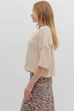 Solid Sweater Knit Pullover