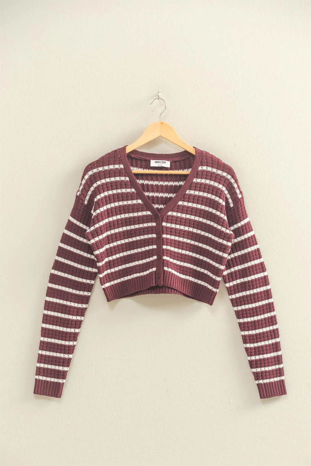 Striped Buttoned Sweater Cardigan