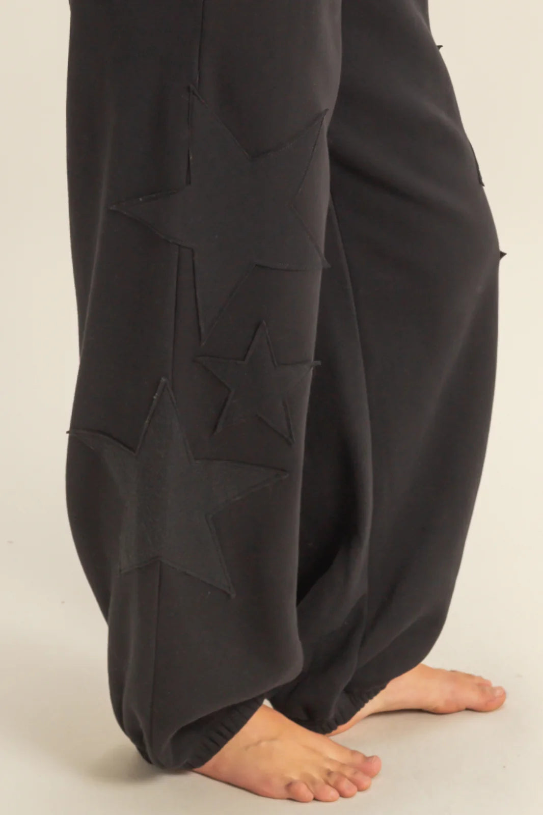 Star Patch Casual Drawstring Pants
