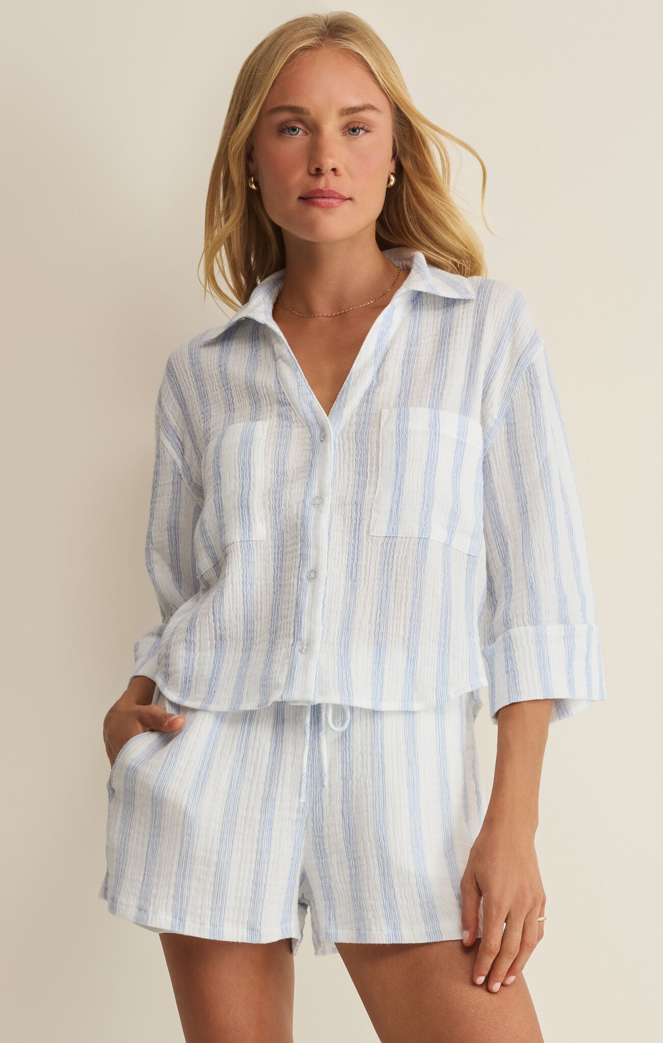 Daylight Striped Airy Short