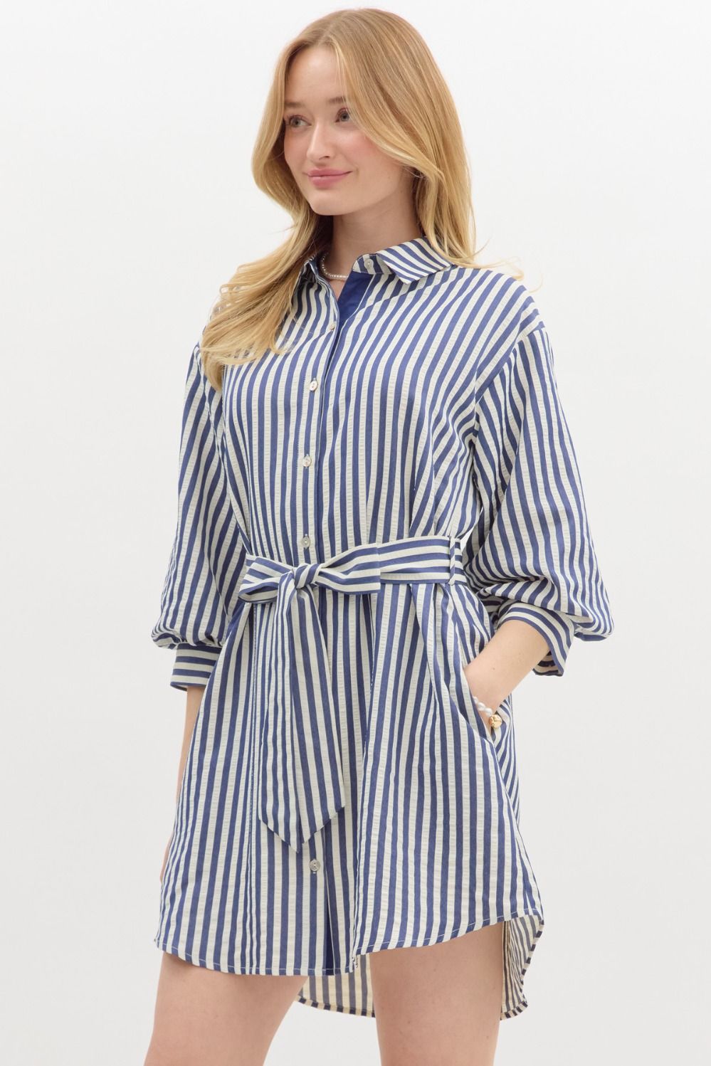 Striped Shirt Dress
