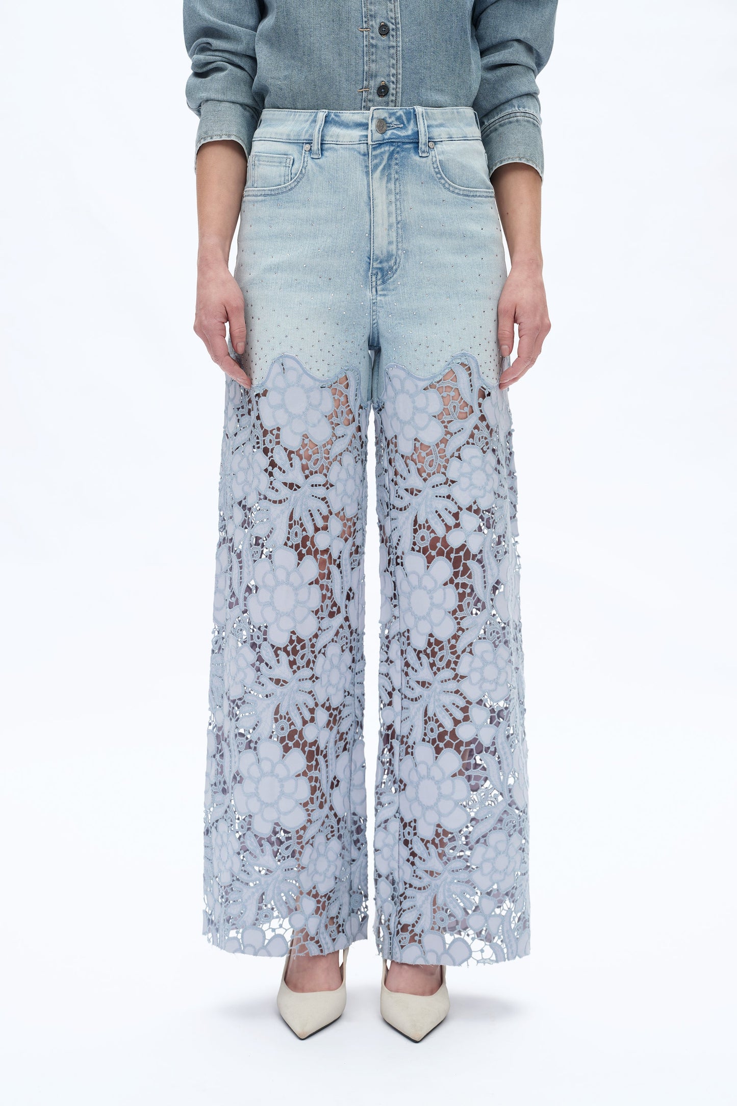 Super High-Rise Lace Wide Leg