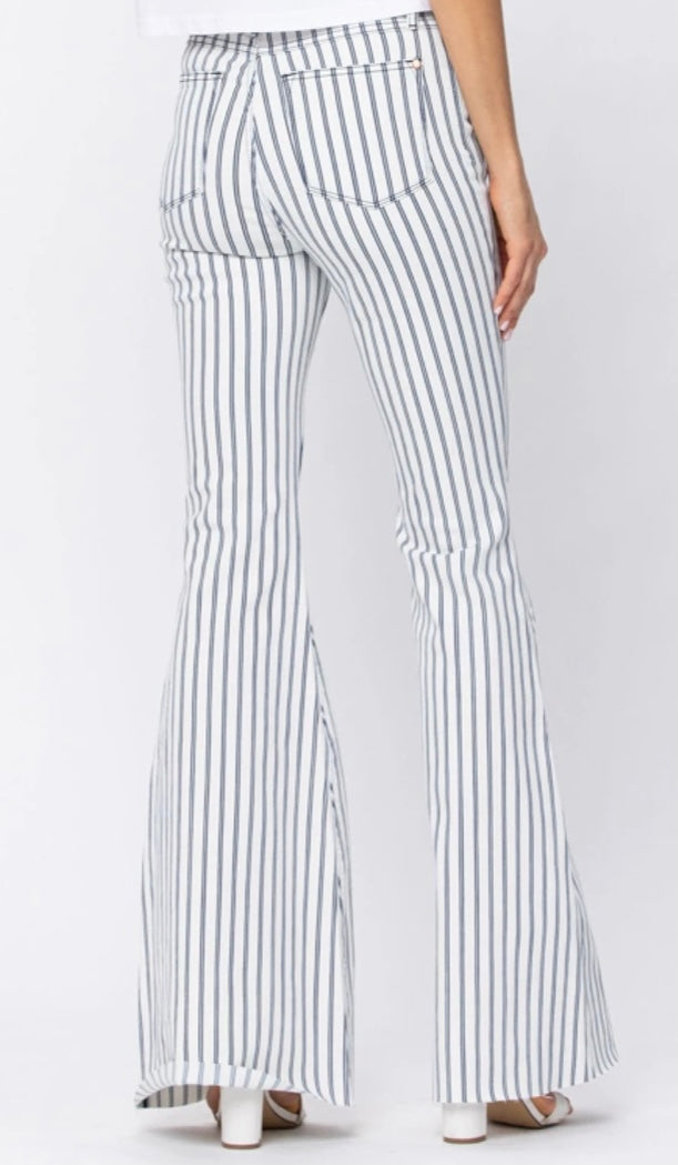 Striped Flare Jeans