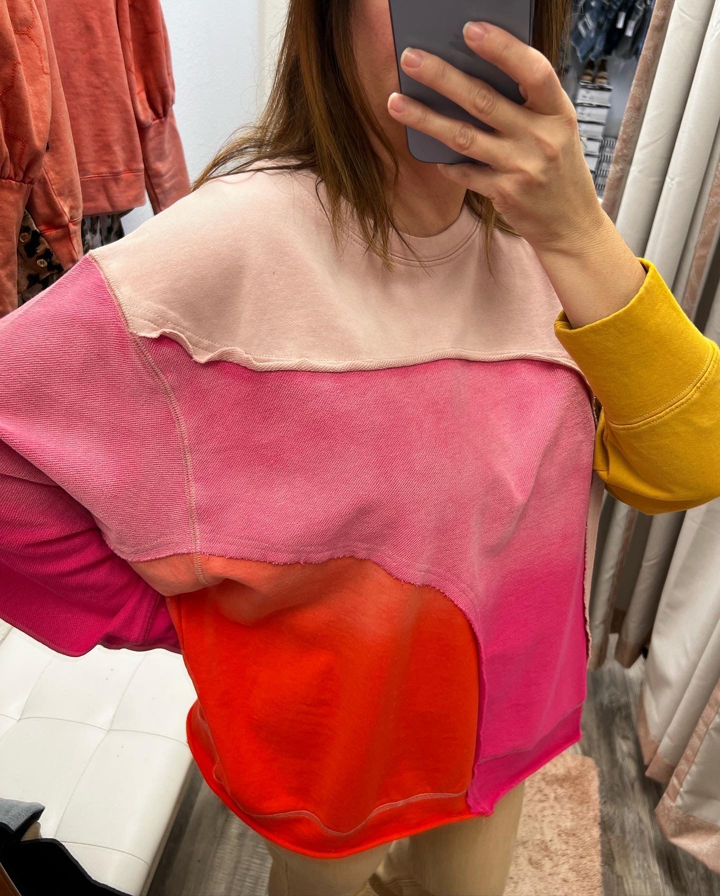 Color Block Oversize Sweatshirt