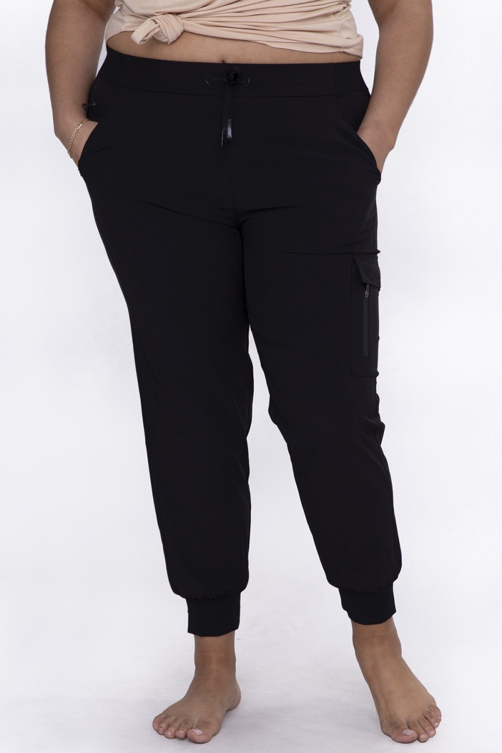 High Waisted Capri Joggers w/Pockets