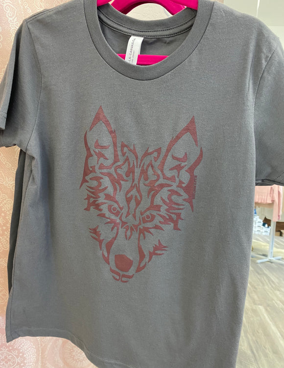 Youth Wolf Outline Tee