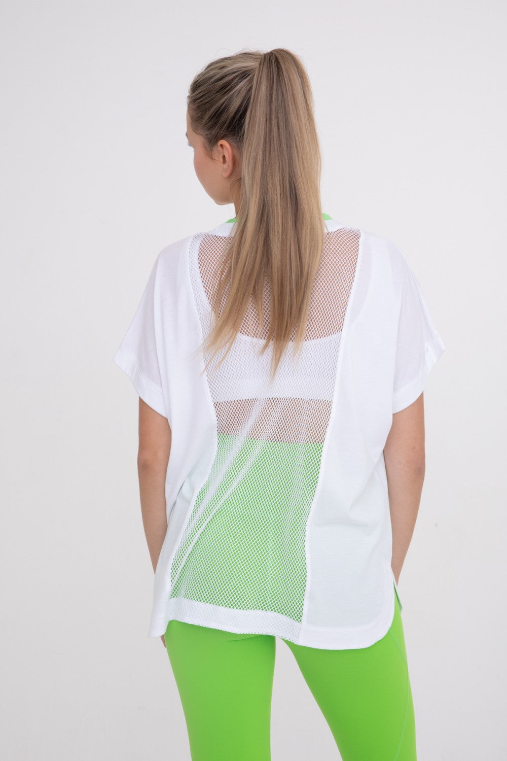 Mesh Back Short Sleeve Top