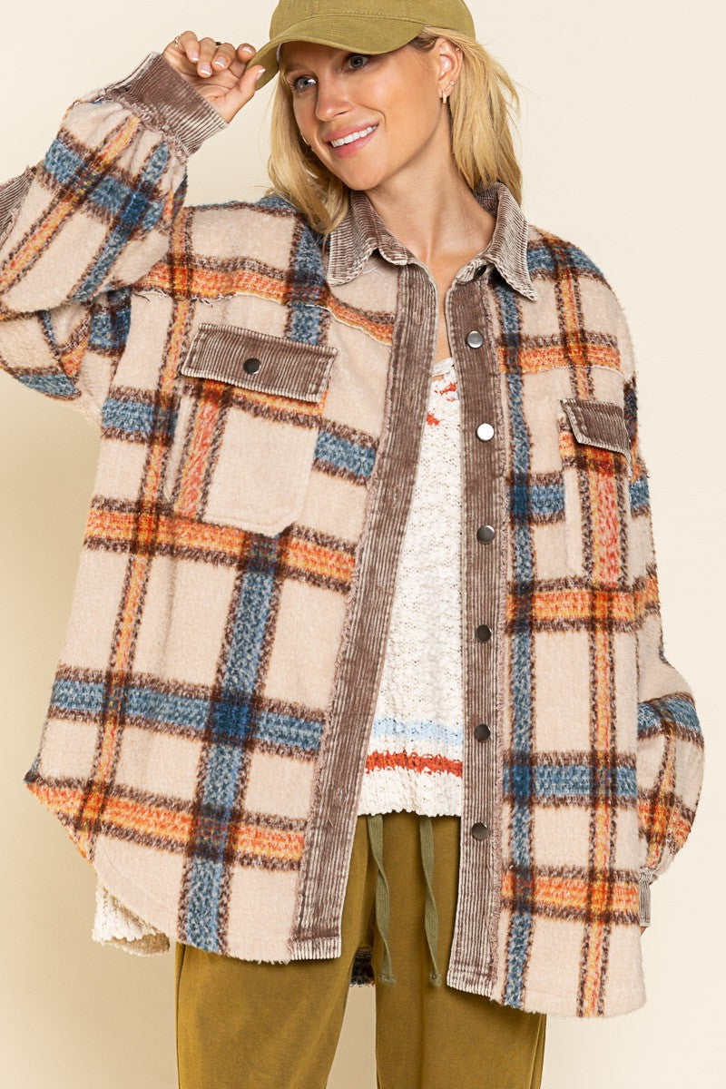 Purple Flannel Corduroy Jacket