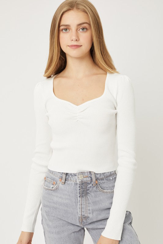 Ribbed Cropped Sweater