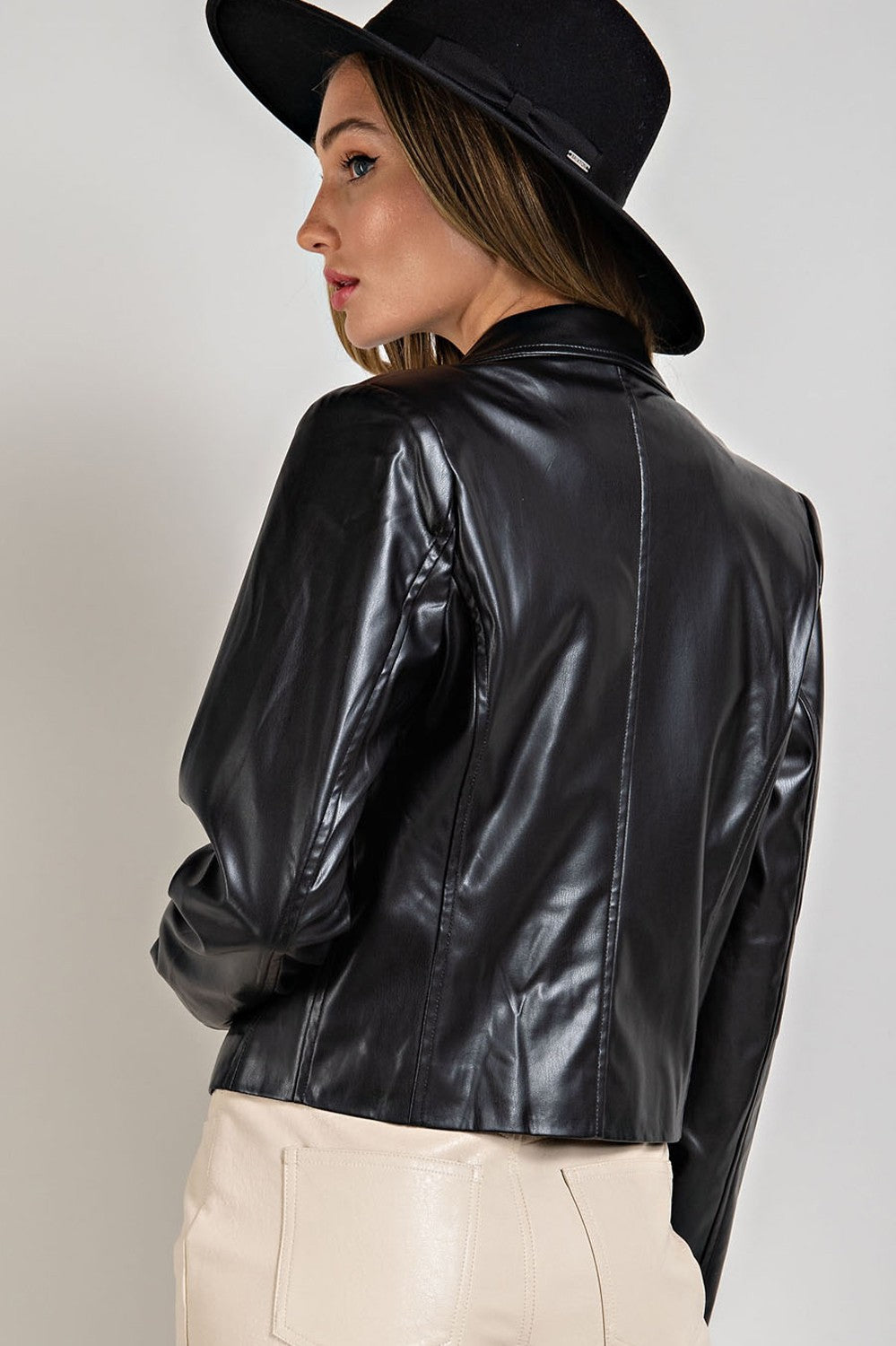 Faux Leather Moto
