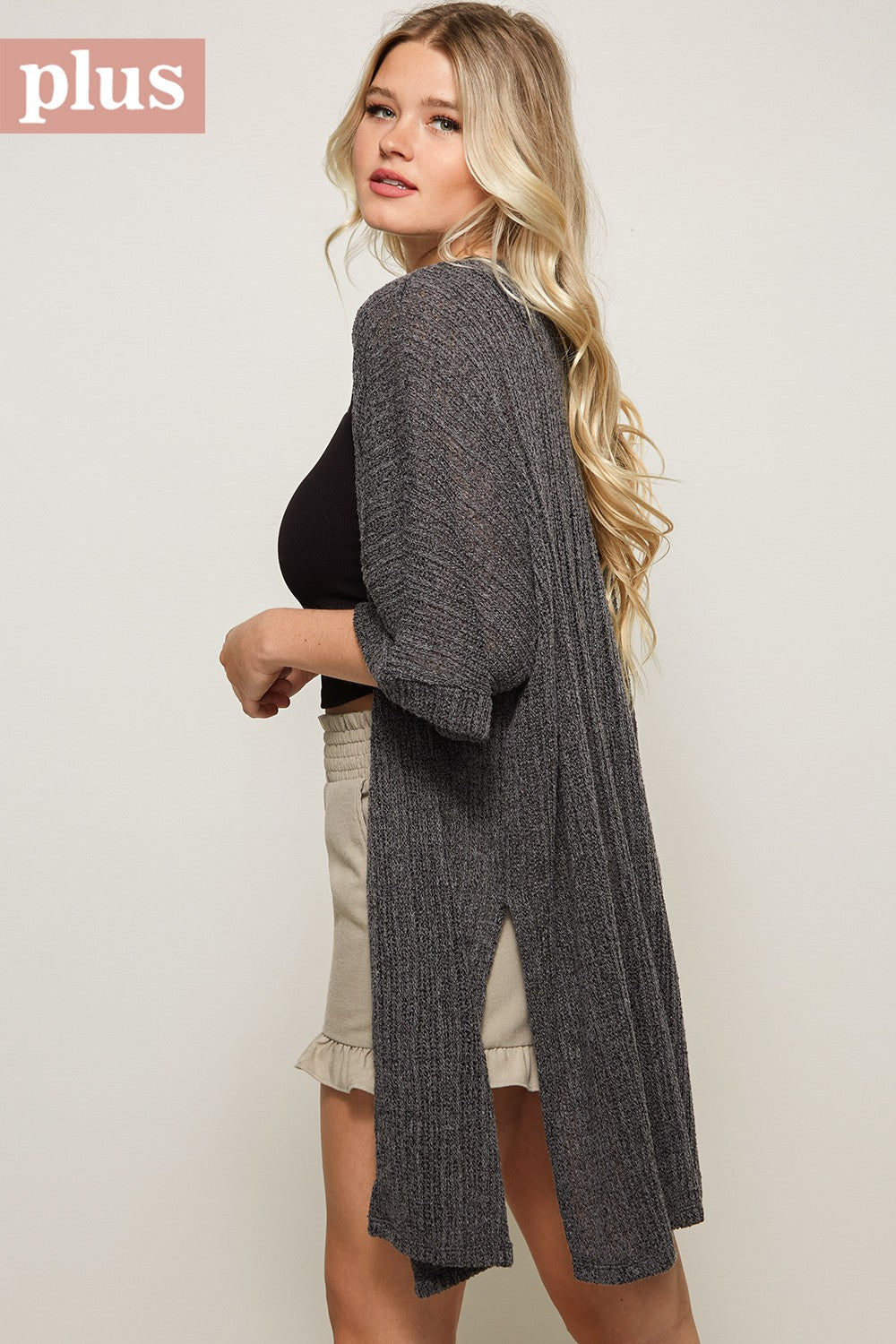 Charcoal Cardigan Curvy