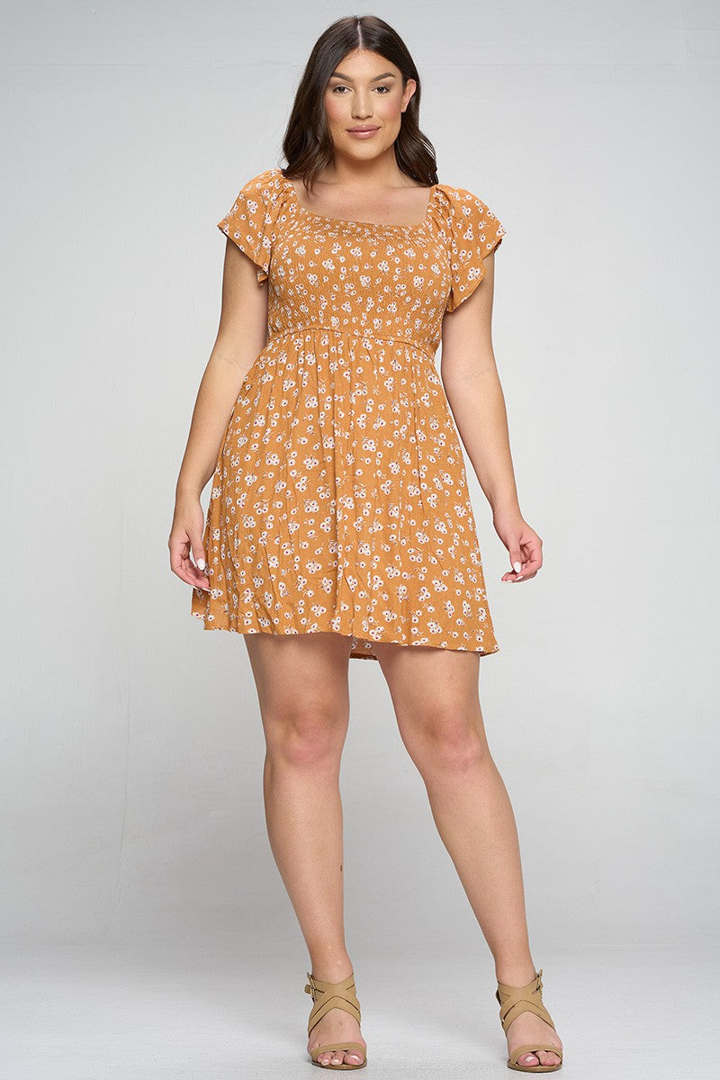 Clay Floral Dress Curvy