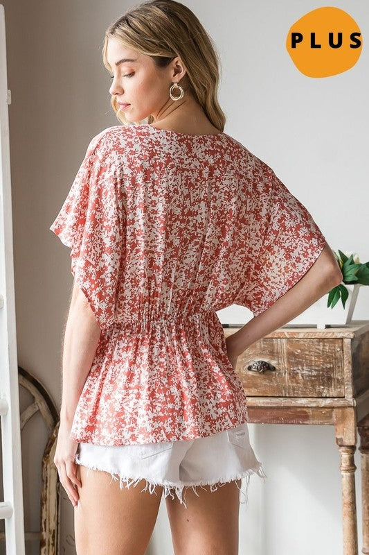 Floral Flare Top Curvy
