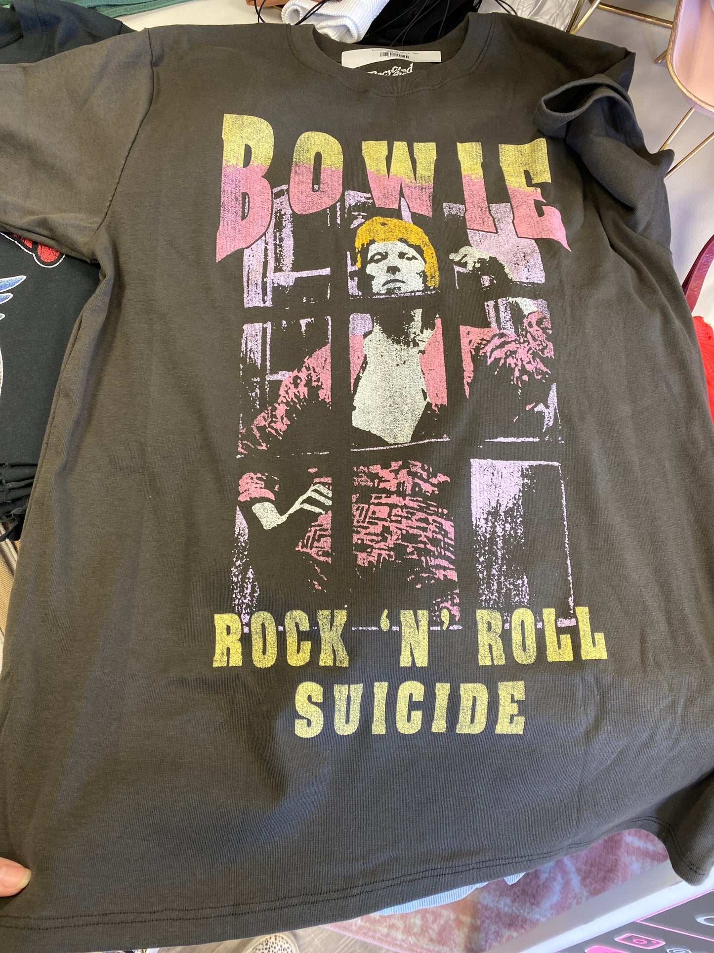 Bowie Vintage Black Tee