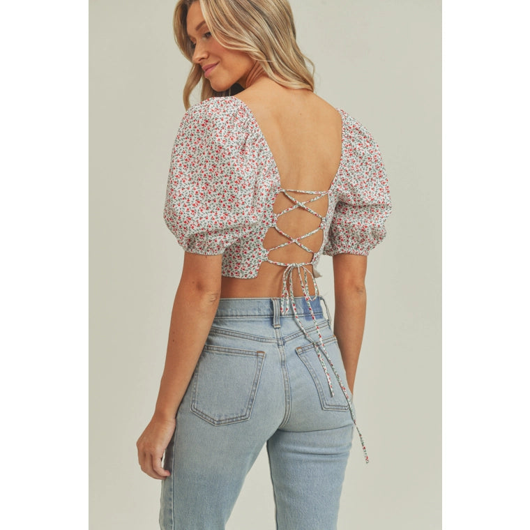Lace Back Crop