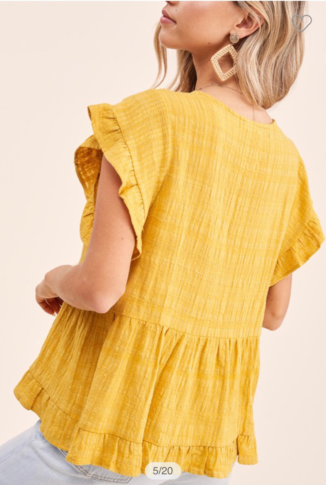 Sunflower Ruffle Top