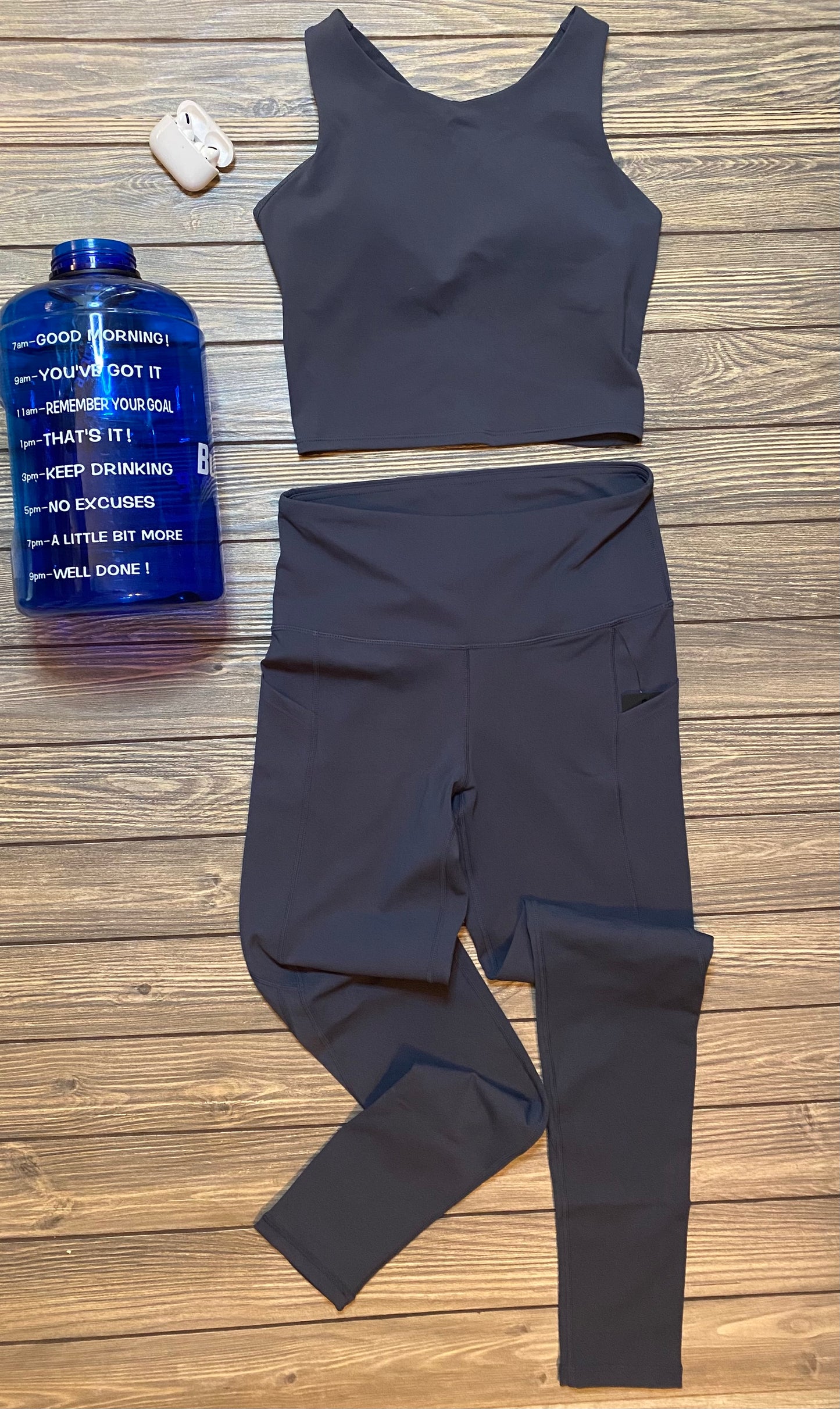 Workout Leggings Blue Grey