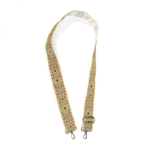 2" yellow floral guitar strap