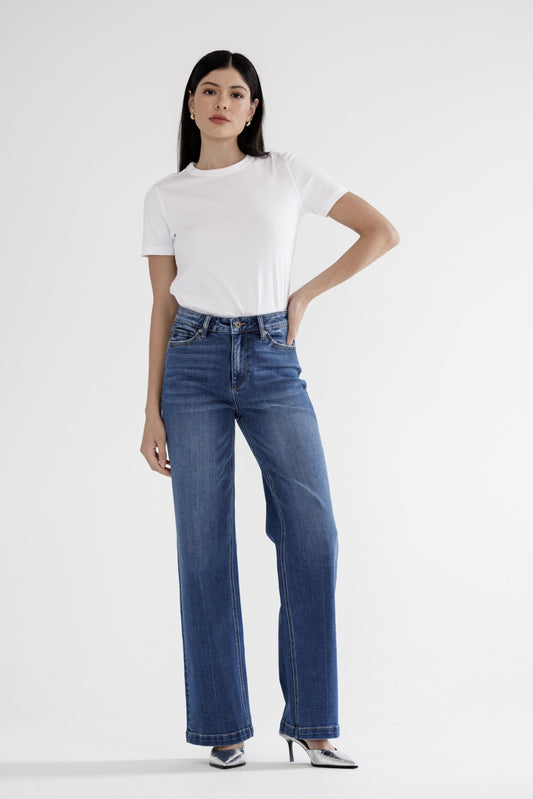 High Rise with Stretch Wide Leg