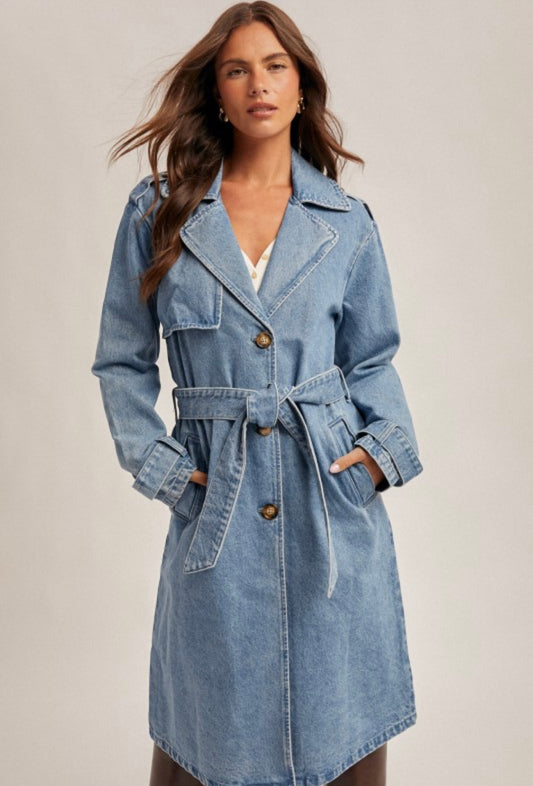 Denim Trench Coat