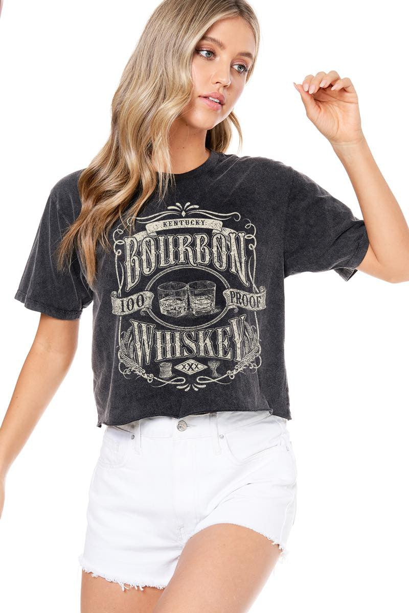 Bourbon Whiskey Cropped Tee