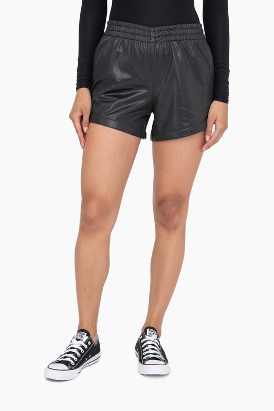 Glossy High Waist Shorts