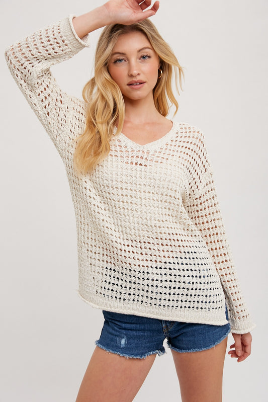 V-Neck Knit Pullover