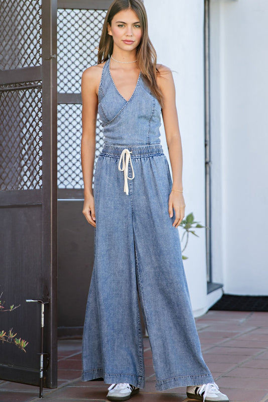 Mineral Washed Straight Leg Pant