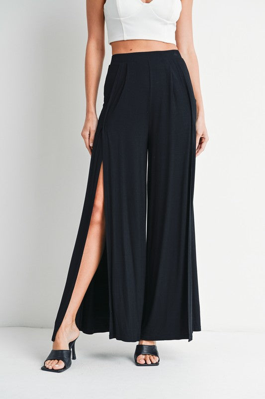 Wide Leg Slit Pant