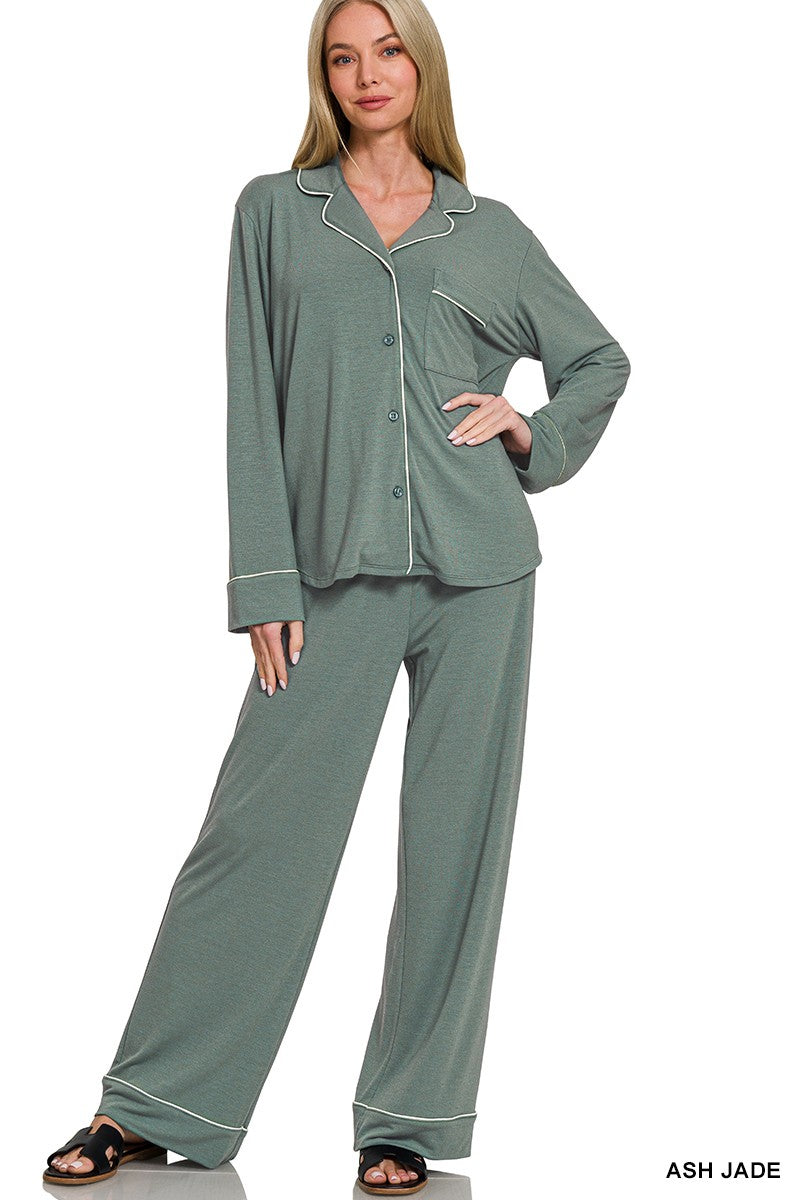 Button-Down Pajama Set