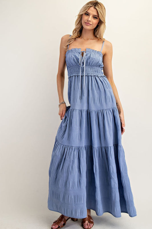 Tiered Sleeveless Maxi Dress