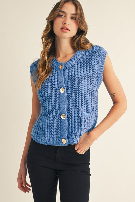 Button Down Sweater Vest